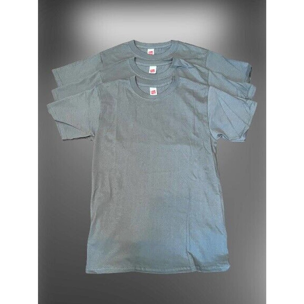 Hanes Heather Gray T-Shirts 3PK, Small, Crew Neck, Unisex, New